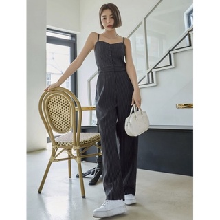 #ส่งต่อ Jumpsuit กระดุมหน้าสีดำ Size M