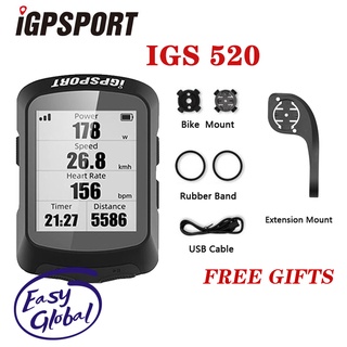 IGPSPORT IGS520 จักรยานคอมพิวเตอร์ ANT + Bluetooth 5.0 GPS ไร้สายจักรยาน Speedometer กันน้ำ IPX7 จักรยานคอมพิวเตอร์สนับสนุนเซ็นเซอร์