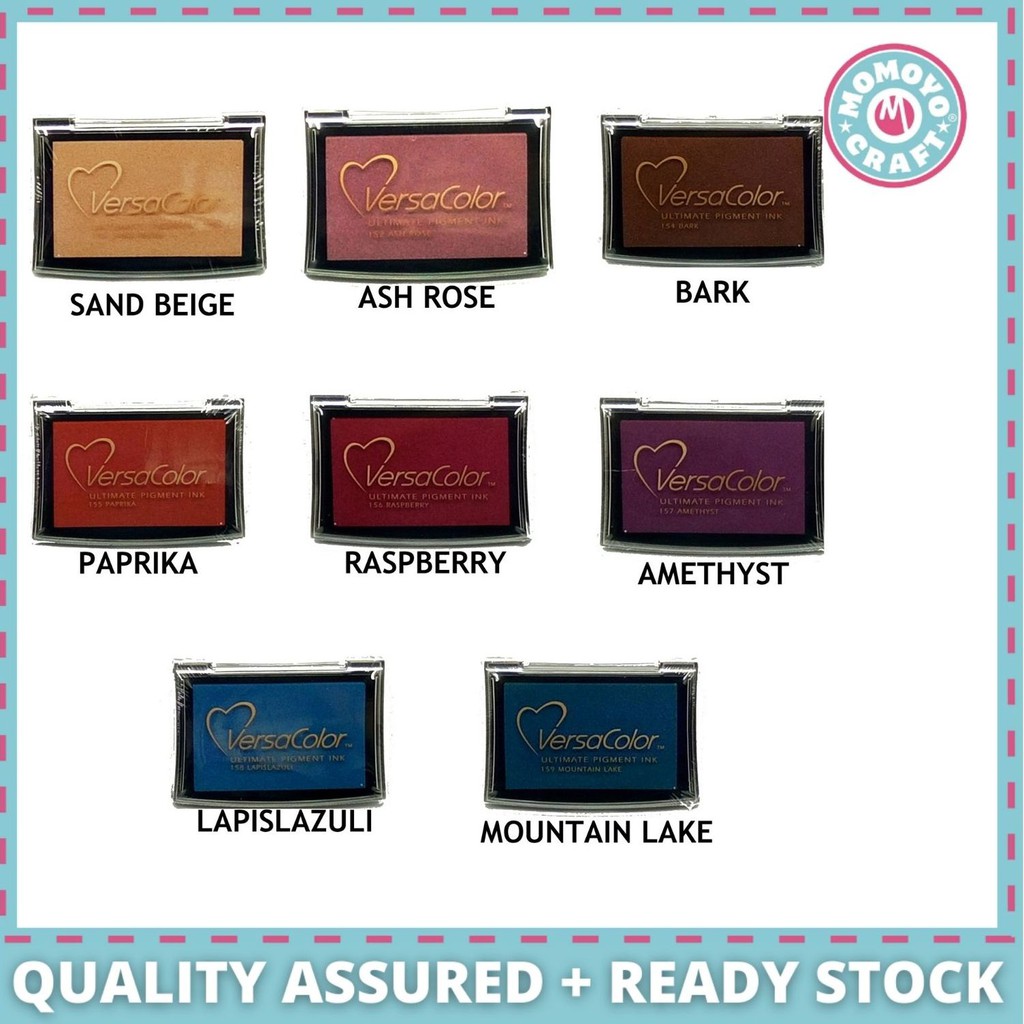 Tsukieko Versa Color Ultimate Pigment Ink (SandBeige/AshRose/Bark/Raspberry/Amethyst/Lapislazuli/MountainLaker/Paprika)