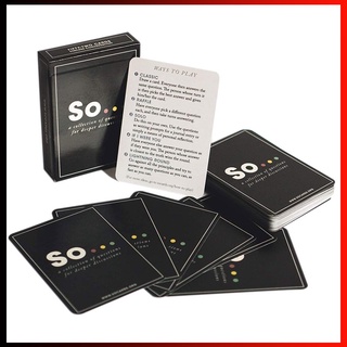 การ์ดเกม So Cards Game (Volume Two) Deep Conversation Starters Party Game– Question Card Game สําหรับทุกโอกาส