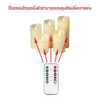 SS.เทียนใส่ถ่าน led เทียนไฟฟ้า led เทียนไฟฟ้า เทียน led ชาร์จได้ สามารถควบคุมระยะไกลได้ เทียนไฟฟ้า พระ เทียนไฟฟ้า led
