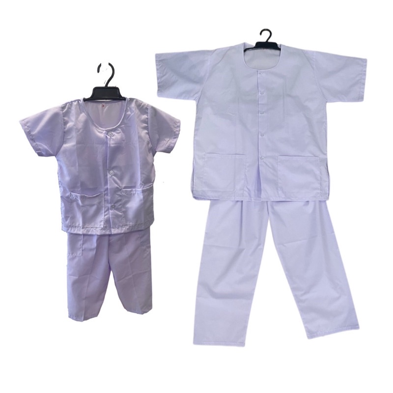 ชุดขาวเนื้อผ้าดีเนื้อเดียวกับชุดนักเรียนเด็กเริ่มต้นตั้งแต่2ถึงผุ้ใหญ่ราคาถูก