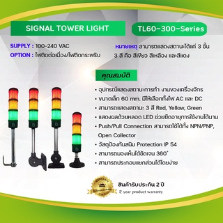 Primus : Signal Tower Light อุปกรณ์แสดงสถานะการทำงานของเครื่องจักร ขนาด 60mm. Model: TL60-300-Series