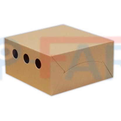 กล่องอาหารว่าง กล่องจัดเบรก เจาะรูข้าง ขนาด 12.5 x 16.5 x 6.5 cm. (100ชิ้น/แพ็ค)_INH108