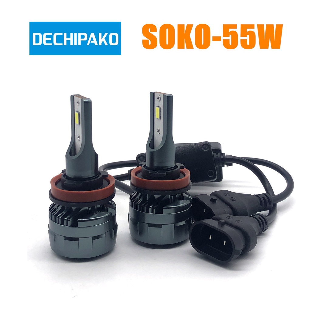 [SOKO] หลอดไฟหน้ารถยนต์ Led H11 55W-12V 6000K H1 H4 H7 H11 HB3