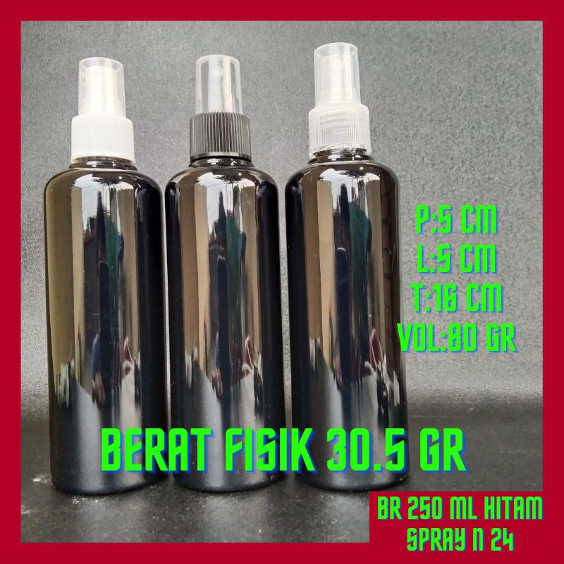 250 ML ขวดสเปรย์สีดํา N24