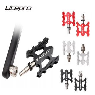 Litepro K3 QUICK RELEASE เหยียบอลูมิเนียมอัลลอยด์ QR แบบบูรณาการสำหรับจักรยานพับ Brompton MTB ROAD BIKE Pedal Board