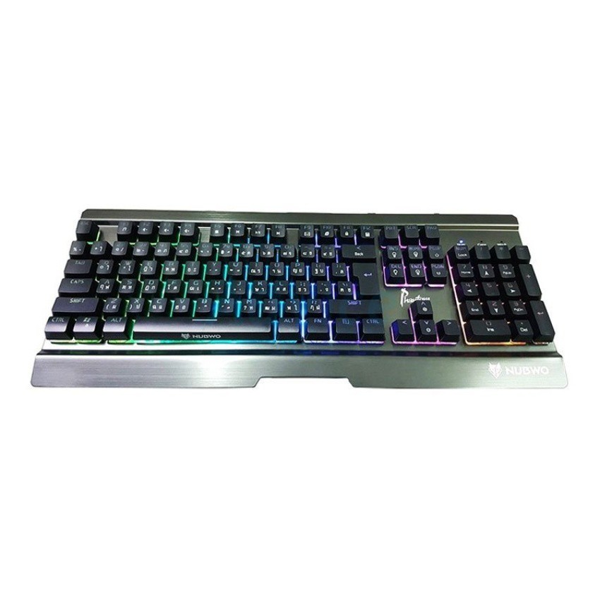Nubwo Phantom Meral Gaming Keyboard Semi Mechanical Blue Switchรุ่น NK-55 (สีดำ)