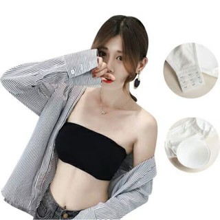 เสื้อเกาะอก มีตะขอ กระชับ ใส่สบาย สีสวย women tube top