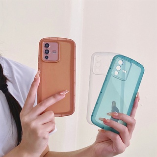 เคสโทรศัพท์มือถือ ซิลิโคนนิ่ม ใส กันกระแทก ป้องกันเลนส์กล้อง สีพื้น สําหรับ Xiaomi Redmi Note 12 11 11s 10 10s 9 9s Pro plus 4G 5G