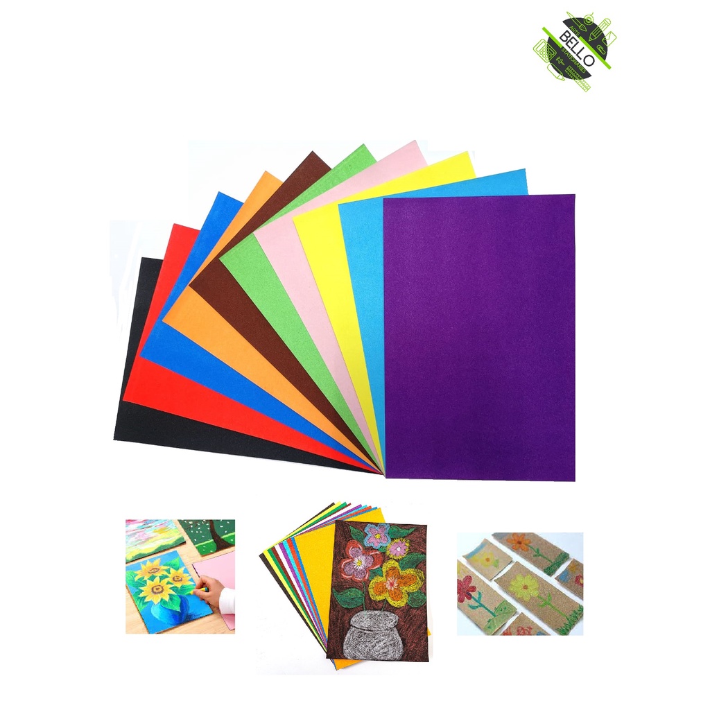 (DIY CRAFT) SAND PAPER PAINTING DRAWING ART 8K 180g 10col 10Sheep