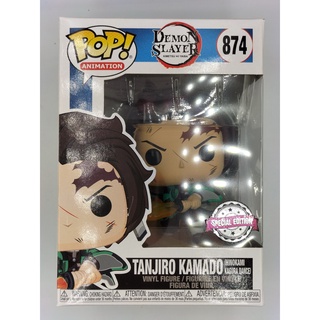 Funko Pop Demon Slayer  - Tanjiro Kamado [Hinokami Kagura Dance] #874 (กล่องมีตำหนินิดหน่อย)