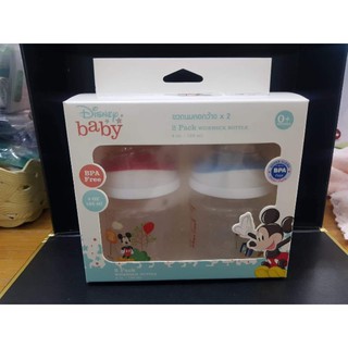 Babi care Disney baby ขวดนมคอกว้าง ขนาด 4 oz. จุกมาตรฐานไซส์ S (แพ็คคู่)