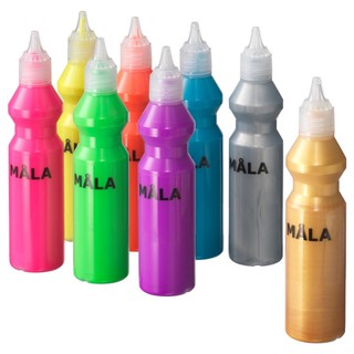 สี สีน้ำ พู่กัน เครื่องเขียน ของเล่นเด็ก ศิลปะ เด็ก IKEA 🌈 MÅLA มัวล่า สีสะท้อนแสง คละสี