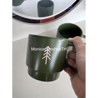 monica แก้วกาแฟ สุดพรีเมี่ยม สวย Classic ลายสัญลักษณ์ต้นไม้