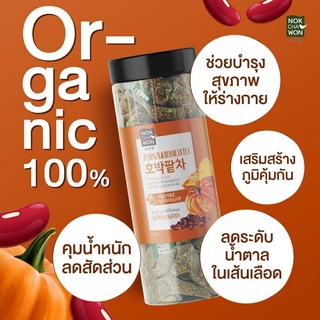 NOKCHAWON Pumpkin &amp; Red Bean Tea 60 ซอง ชาลดบวมลดโซเดียม นำเข้าจากเกาหลีแท้100%