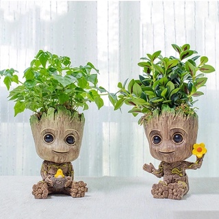 Baby Groot Flower Pot Planter Succulent Bird Nest Guardians Of The Galaxy Groot Figure Toy