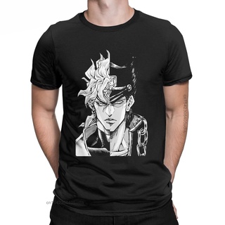 เสื้อยืดผ้าฝ้าย แขนสั้น พิมพ์ลาย Jojo Bizarre Adventure For Crew Neck Dio Brando Jotaro Kujo สําหรับผู้ชาย 33044