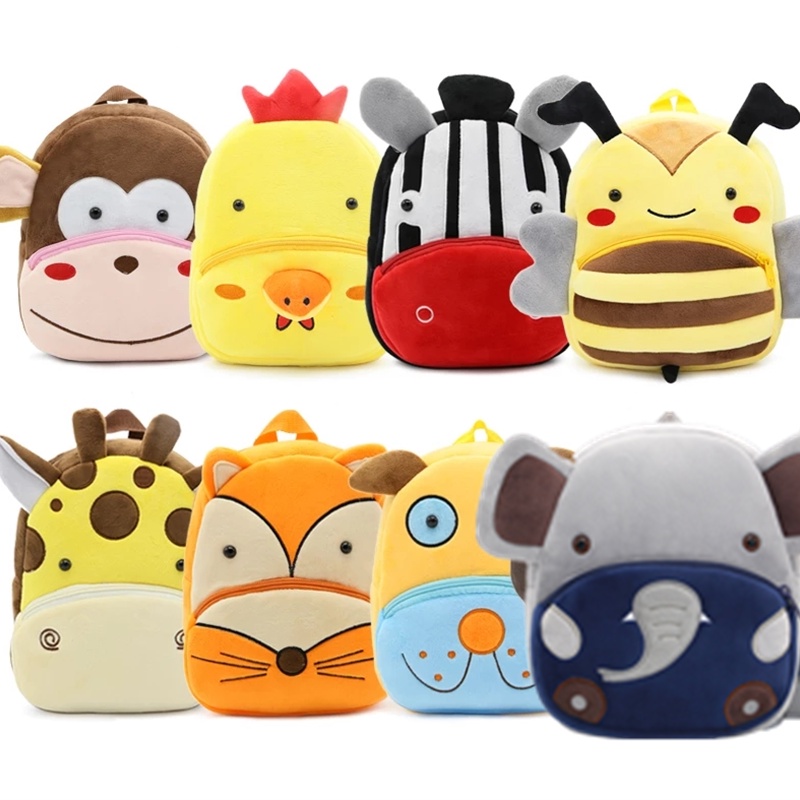 ใหม่ตุ๊กตาสัตว์น่ารักการ์ตูนกระเป๋านักเรียนเด็กอนุบาลกระเป๋านักเรียนนักเรียน