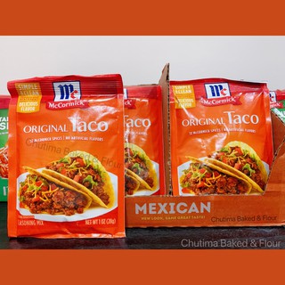 McCormick Original Taco Seasoning Mix 28g. แม็คคอร์มิค เครื่องปรุงรสทาโก้ สูตรดั้งเดิม 28กรัม.