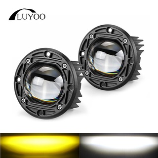 ไฟตัดหมอก LED 20W 12V 24V 8D 3 นิ้ว สีขาว เหลือง สําหรับรถยนต์ รถบรรทุก 4x4 Atv