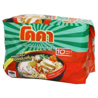 โคคา บะหมี่กึ่งสำเร็จรูปปรุงสำเร็จ 55กรัม x 10 ซอง/Coca Instant Instant Noodles 55g x 10 Sachets