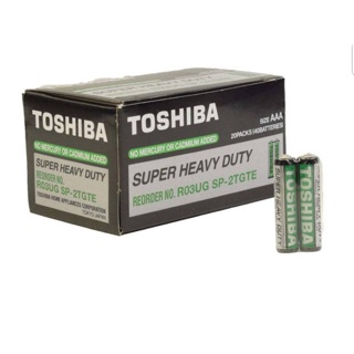 ถ่าน1กล่อง40ก้อน TOSHIBA SUPER HEAVY DUTY/Philips LongLife [ขนาด AAA ก้อนเล็ก 1.5V 40 ก้อน]