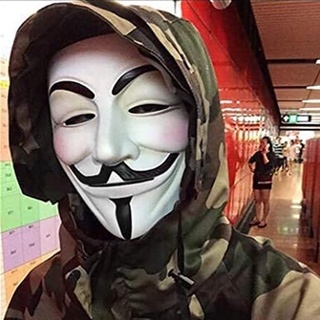 หน้ากากคอสเพลย์ แฟนซี Fawkes Vendetta Mask Anonymous Guy Fawkes เหมาะกับปาร์ตี้ฮาโลวีน สําหรับผู้ชาย และผู้ใหญ่