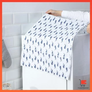 ผ้าคลุมตู้เย็น กันน้ำและกันฝุ่น มีช่องเก็บของสองข้าง ล้างน้ำได้ Refrigerator Cover with Pocket