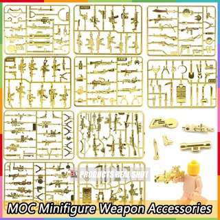 อุปกรณ์เสริมของ Minifigure Electroplating Weapons Minifigure Equipment ของเล่นเด็กประกอบบล็อกตัวต่อ