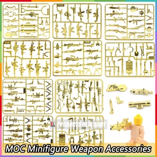 อุปกรณ์เสริมของ Minifigure Electroplating Weapons Minifigure Equipment ของเล่นเด็กประกอบบล็อกตัวต่อ