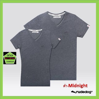Rudedog เสื้อคอวี ชาย หญิง รุ่น V expert สีดำ mignight