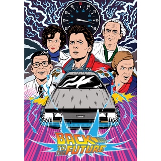 โปสเตอร์หนัง Back to the Future เจาะเวลาหาอดีต Movie Poster ภาพติดผนัง ตกแต่งบ้าน รูปติดห้อง ของสะสม ร้านคนไทย