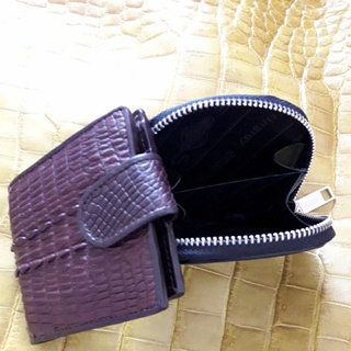 crocodile  wallet+stingray pocket cion  pack 2 pcs  กระเป๋าสตางค์ปลากระ