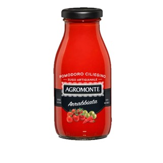 AGROMONTE - SAUCE ARRABBIATA 260G พาสต้าซอสมะเขือเทศเชอร์รี่ผสมมะกอกเขียวและพริก