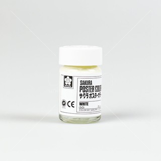 KTS (ศูนย์เครื่องเขียน) สีโปสเตอร์ Sakura 15 c.c. No.50 White สีขาว