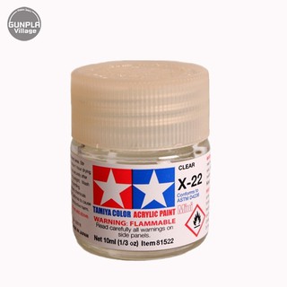 Tamiya 81522 Acrylic Mini X-22 Clear 45035418 (สี)