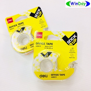 ที่ตัดเทป ชุดเทปใส Deli ชุดเทปใส + ที่ตัด 18mm. NO.A3211