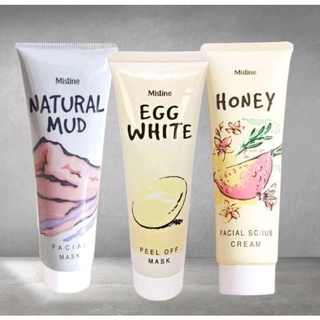 Mistine Honey Facial Scrub Cream 85g มิสทีน สครับขัดหน้า ครีมขัดหน้า สูตรผสมน้ำผึ้ง