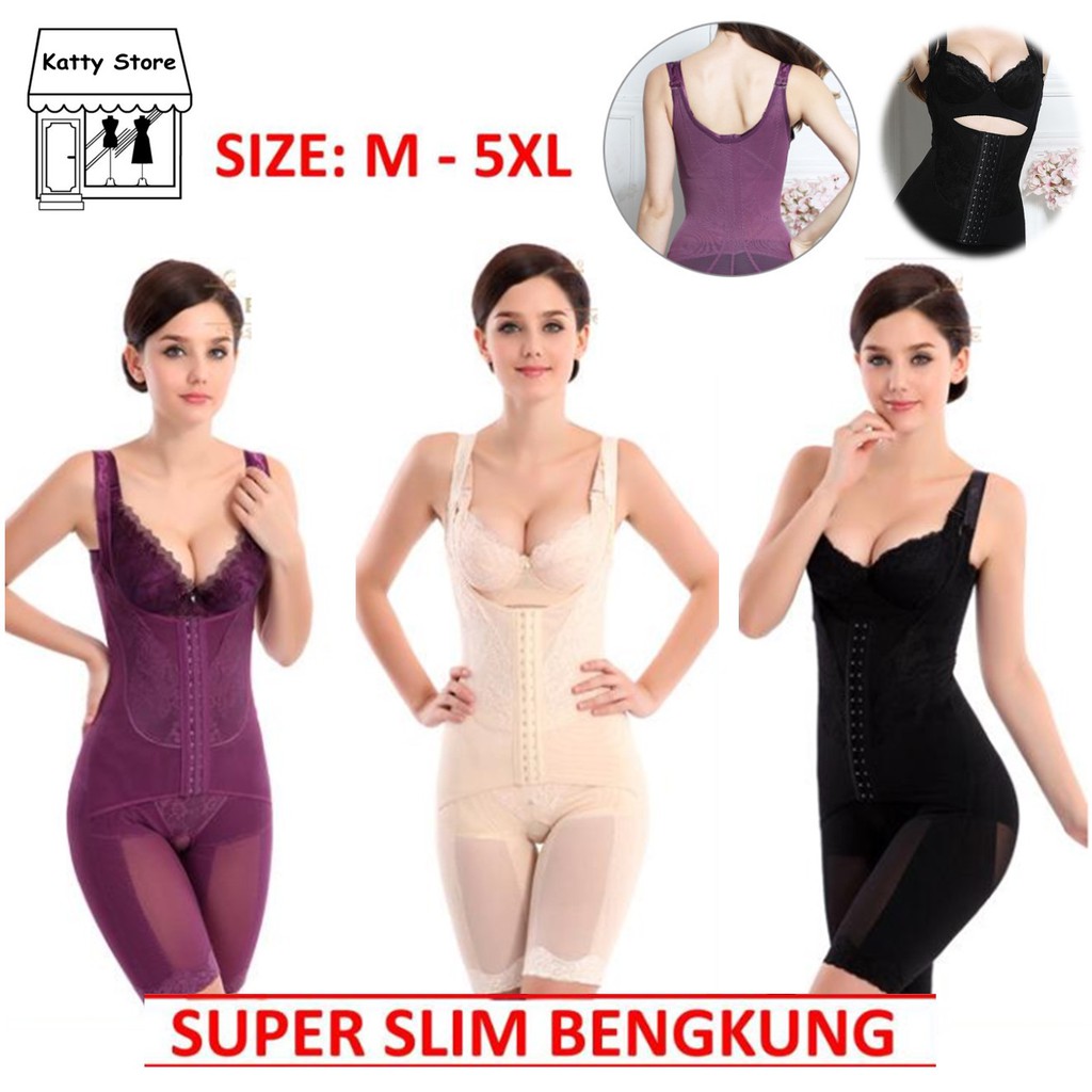 พรีเมี่ยมขนาด M-5XL Magnetic Corset Ultra Slim Slimming Full Body Corset Body Shapewear Korset Bengkung Kurus