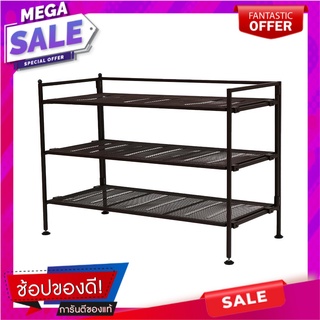 ชั้นวางรองเท้า 3 ชั้น STACKO SHE15909 สีน้ำตาล ที่จัดเก็บรองเท้า 3 TIER SHOE RACK STACKO SHE15909 BROWN อุปกรณ์จัดเก็บทั