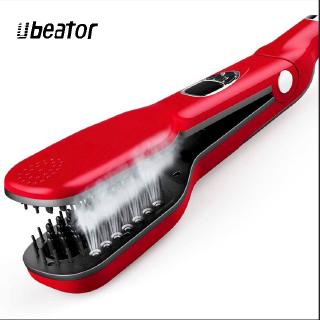 Ubeator ceramic แปรงหวีผมไฟฟ้าจอแอลซีดีเคลือบไอน้ํา