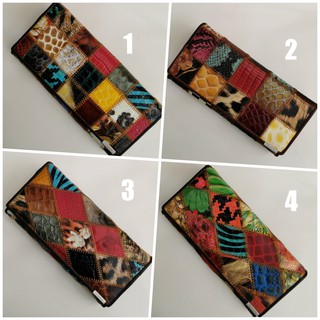 กระเป๋า​สตางค์ ใบยาว ​หนังแท้ ลายปะ คละแบบ Women Wallet