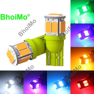 Bhoimo ใหม่ หลอดไฟท้ายรถยนต์ led 10SMD T10 W5W 168 194 5630 DC12v