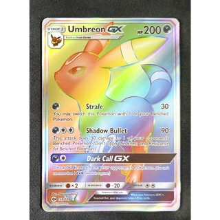 Umbreon (Gold) GX 154/149 แบล็กกี Pokemon Card (Matt Shadow Series) ภาษาอังกฤษ