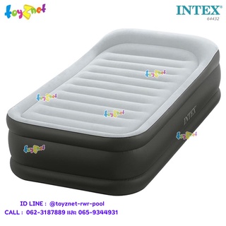 Intex ที่นอนเป่าลม ดูรา-บีม เดอลุกซ์พิลโล่เรสท์ 3.5 ฟุต (ทวิน) 0.99x1.91x0.42 ม. ที่สูบลมไฟฟ้าในตัว รุ่น 64432