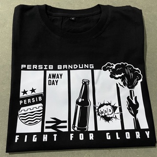 คอลูกเรือเสื้อยืด พิมพ์ลาย persib bandung bobotoh fans fight for gloryS-5XL