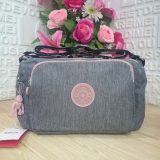 Kipling Reth crossbody bag กระเป๋าสะพายข้าง สีเทาGrey weave