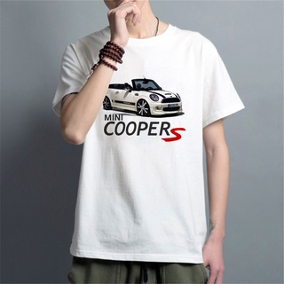 Lsmtx1 เสื้อยืดผ้าฝ้าย พิมพ์ลายโลโก้รถยนต์ Mini Cooper Y26 พลัสไซซ์ สําหรับผู้ชายสามารถปรับแต่งได้