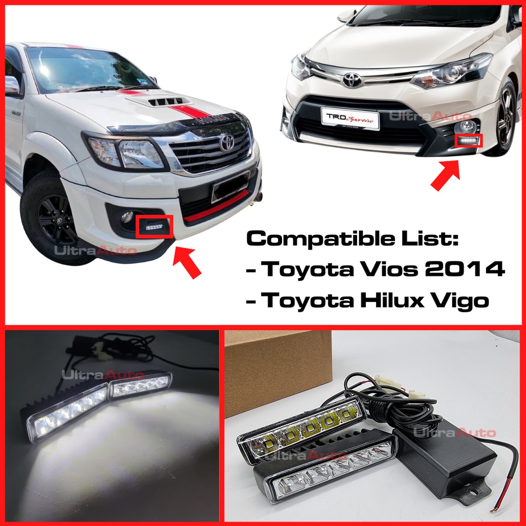 ฝาครอบไฟตัดหมอก LED OEM สําหรับ Toyota Vios Hilux Vigo 2014